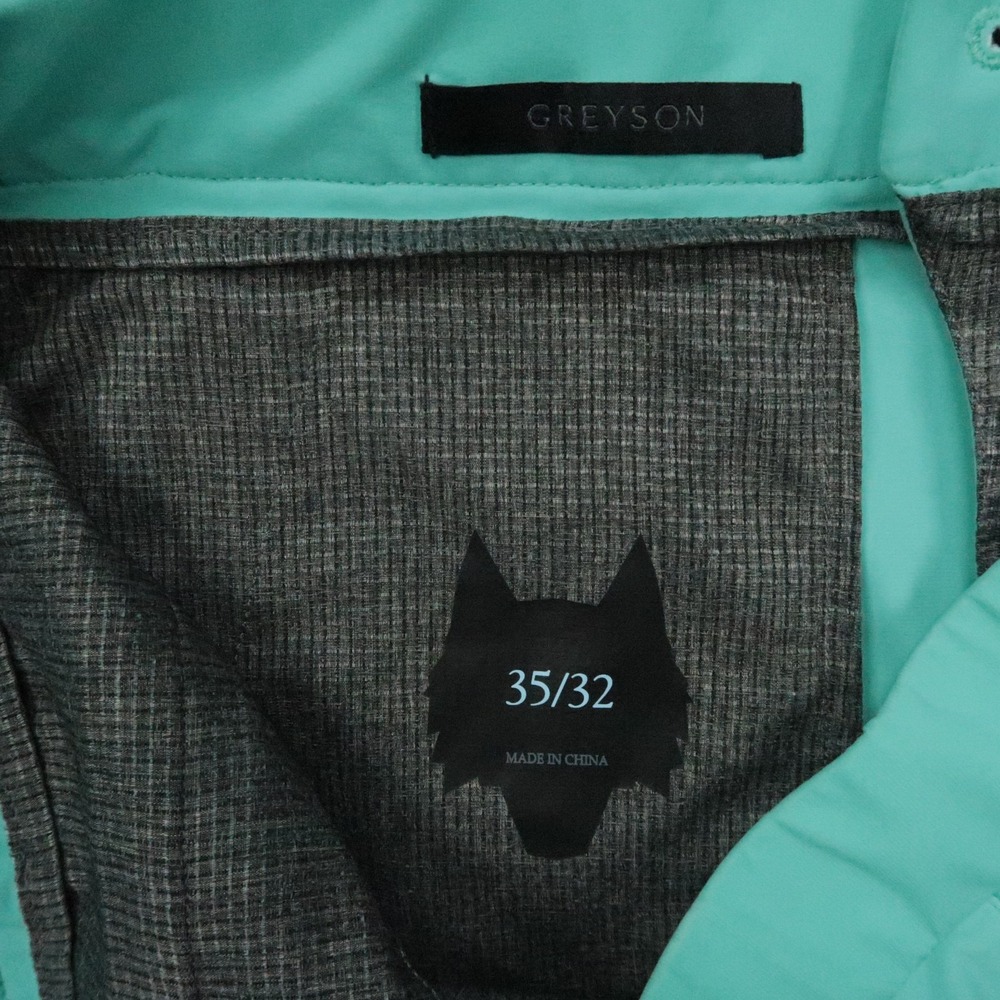 Greyson Pants Mens 35x32 Green Blue Performance Montauk Trouser Golf Straight - Picture 7 of 12